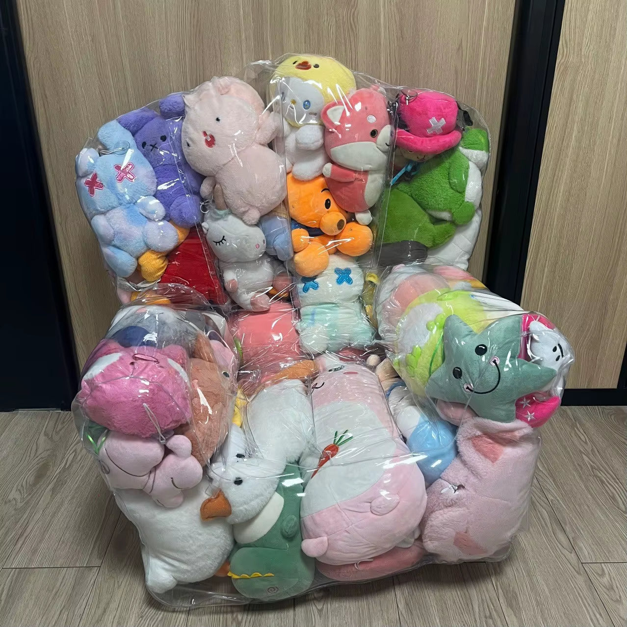 Dolls Transparent Sofa Covers Non-Iatable Model Zip Design Single Couch Dustproof Covers Waterproof Doll Storage Organizer Bag
